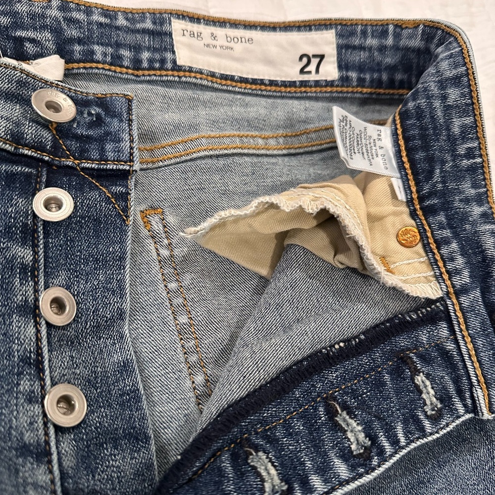 Rag & Bone skinny button fly denim - like new!